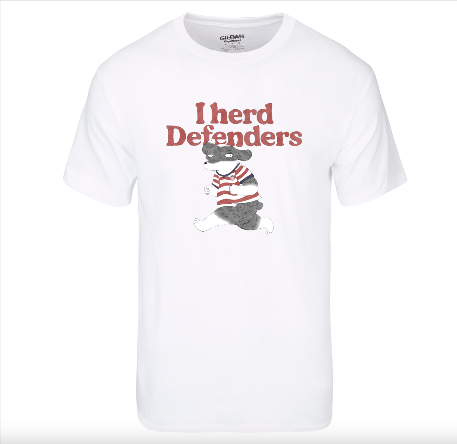 I Herd Defenders t-shirt — Bixin dog in football defender jersey